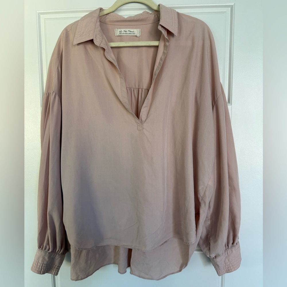 Free People Blush Pink Blouse